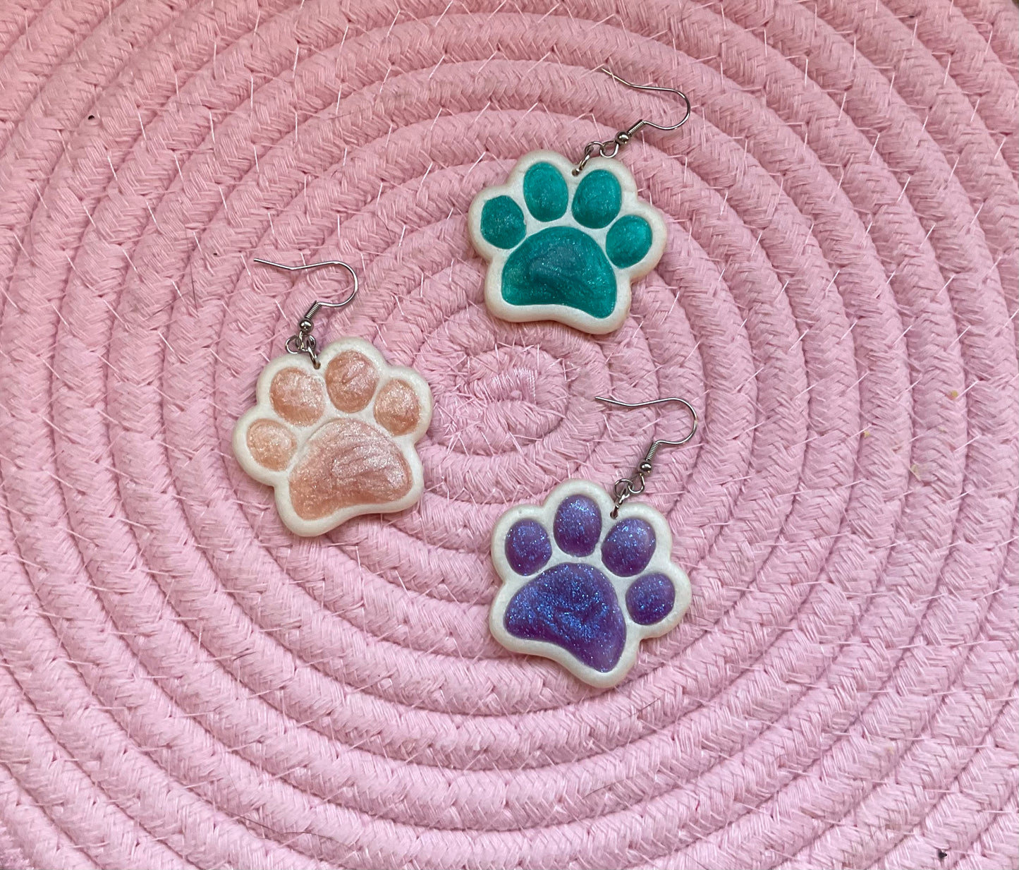 Paw Print Danglies