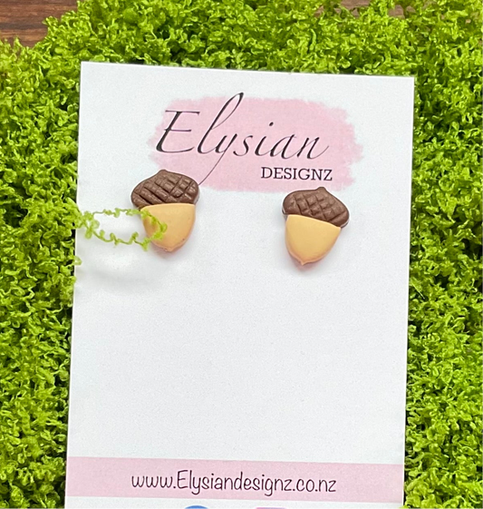 Simple Acorn Studs