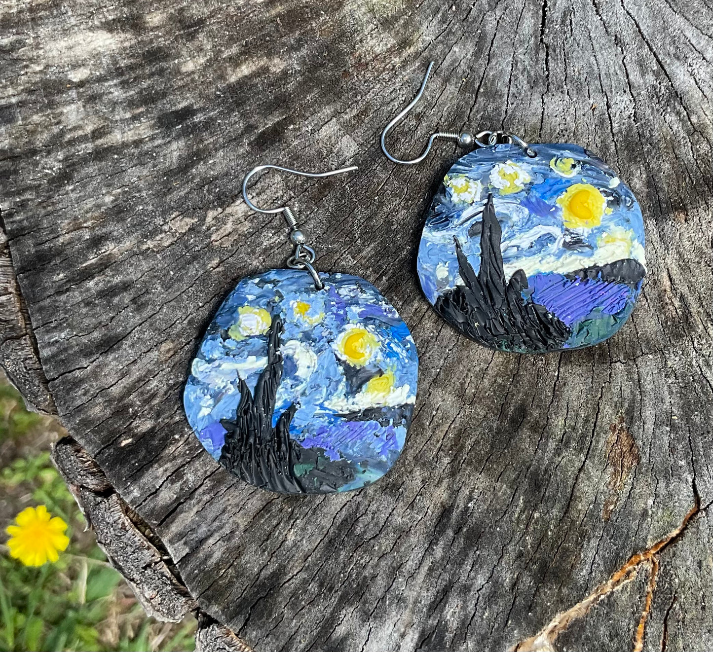 Starry Sky Earrings - A Tribute to a Masterpiece