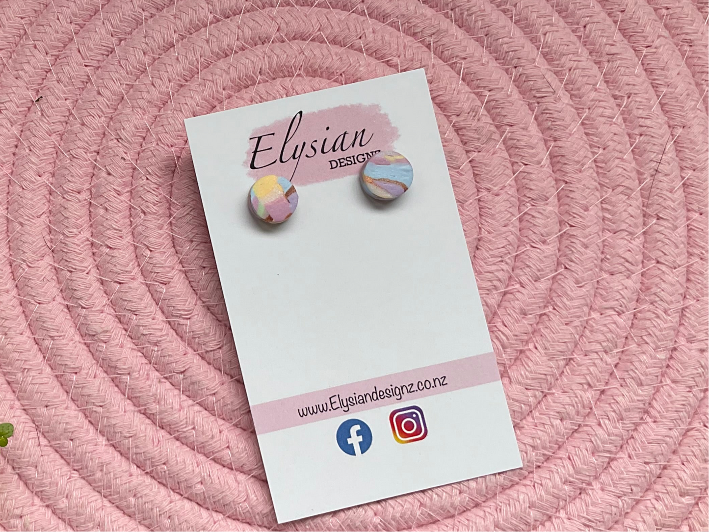 Rainbow Sorbet - Circle Studs