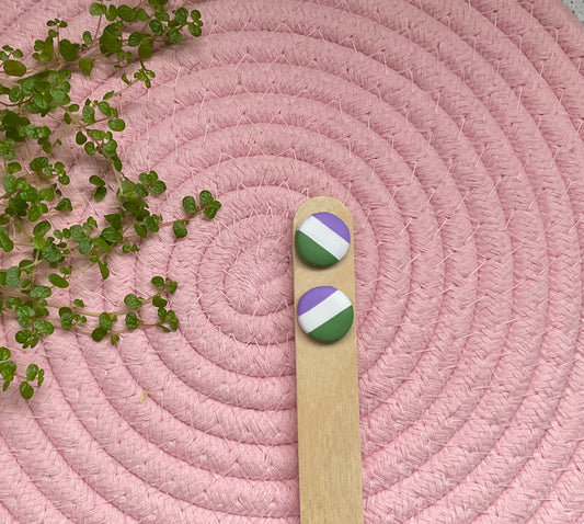 Genderqueer Flag Studs