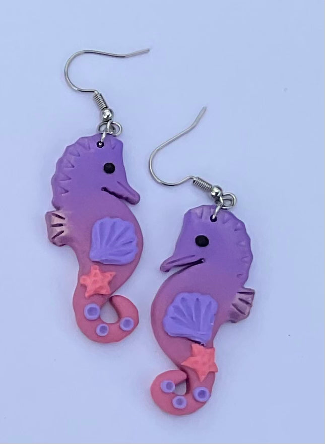 Pink /Purple Seahorses - “Shelley”