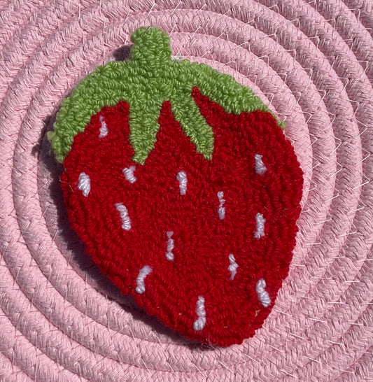 Strawberry Mug Rug