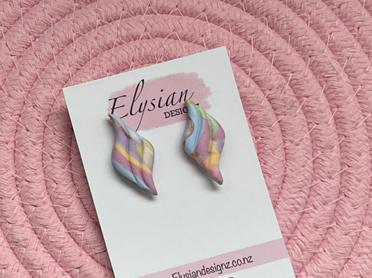 Rainbow Sorbet - Ribbon Studs