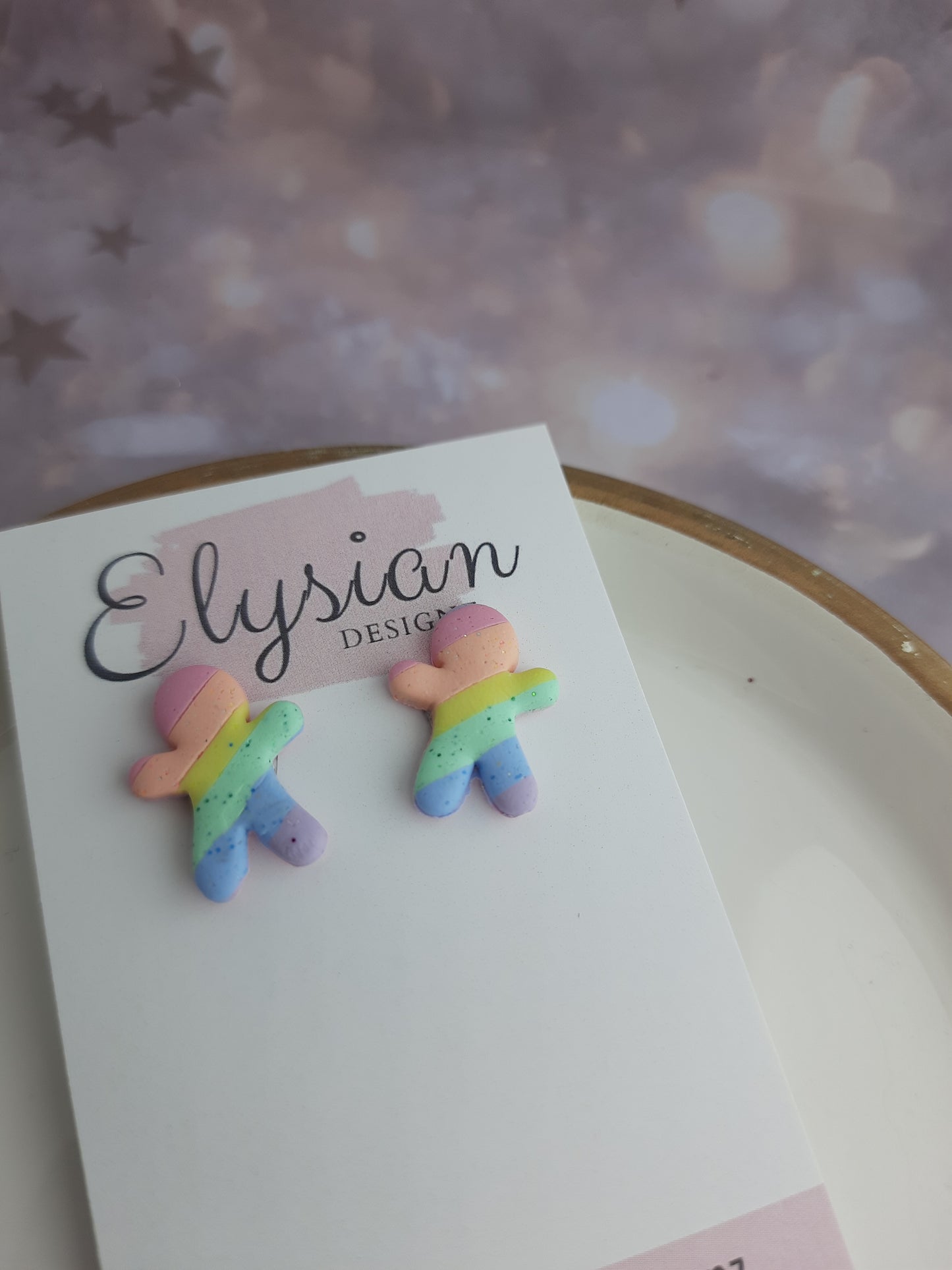 Rainbow Christmas Earrings