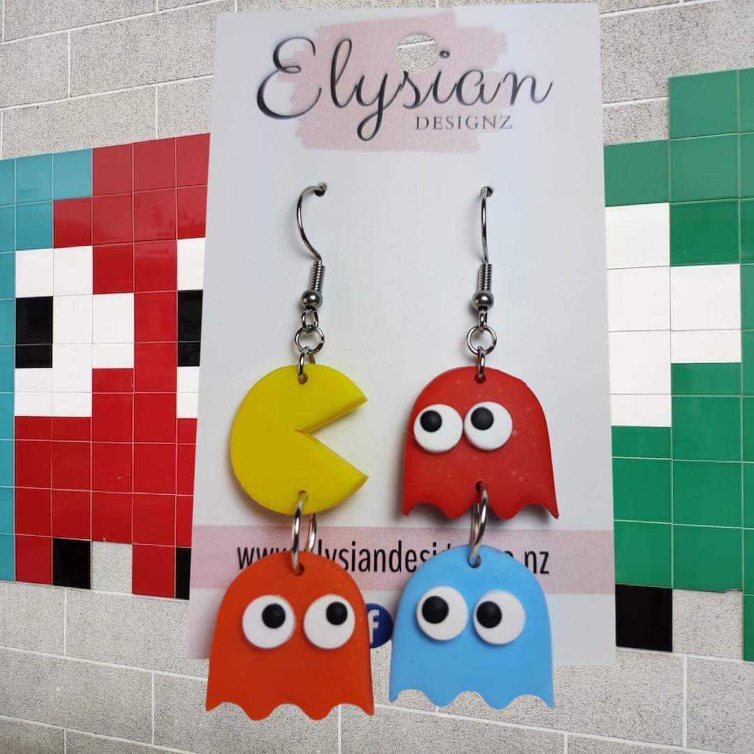 Pacman Earrings